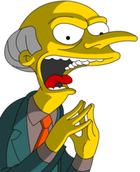 Mr. Burns In His Typical Evil Mood - Burns, Transparent background PNG HD thumbnail