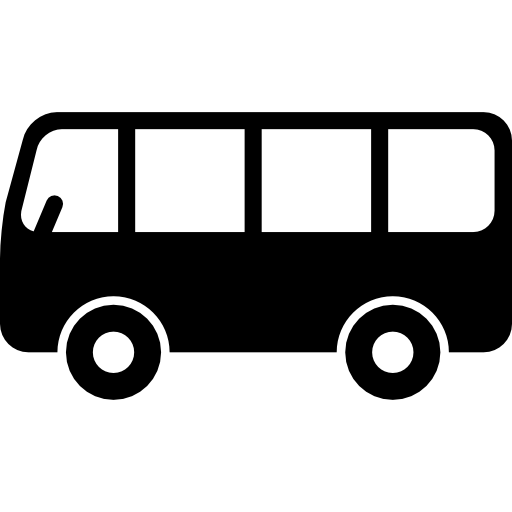 Modern White Bus Side View