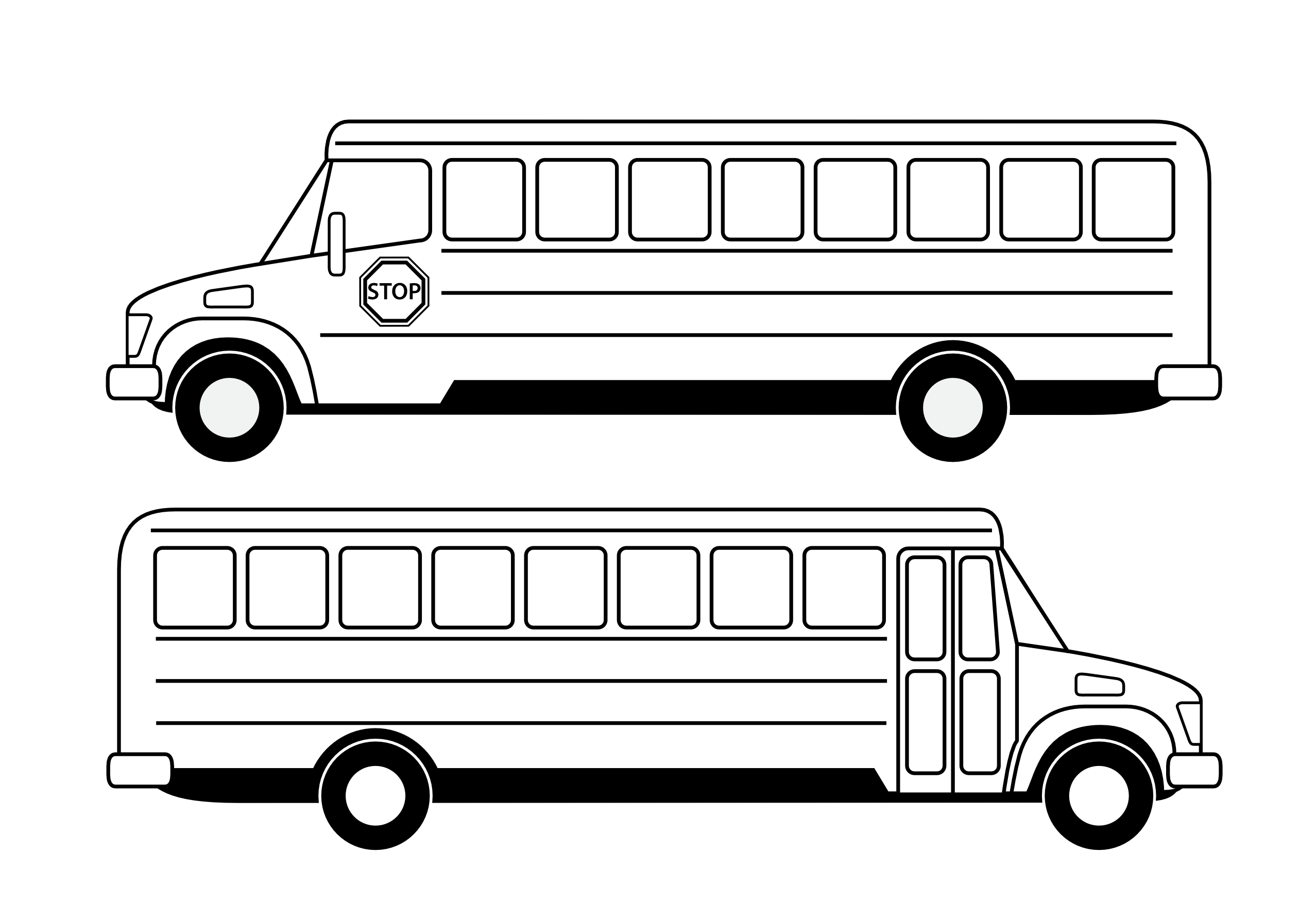 pin Bus clipart side view #4
