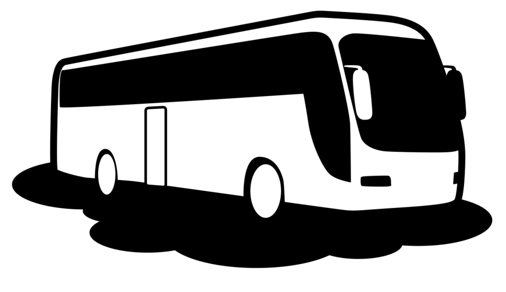 Commercial Bus Operators - Bush Black And White, Transparent background PNG HD thumbnail