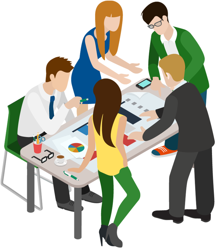 Cartoon Business People Having Meeting - Business Meeting, Transparent background PNG HD thumbnail