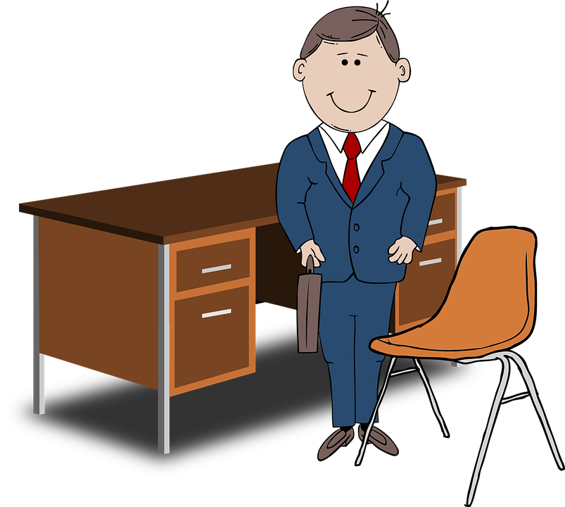 businessman, cartoon, chair, 