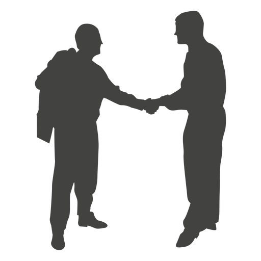 Businessmen Casual Meeting Silhouette - Silhouette, Transparent background PNG HD thumbnail