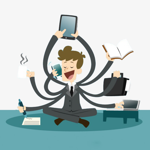 Busy Work, Flat, Computer, Character Png Image And Clipart - Busy Work, Transparent background PNG HD thumbnail