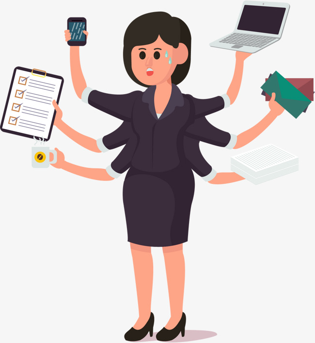 Busy Work, Vector Material, Business White Collar, Female White Collar Png And Vector - Busy Work, Transparent background PNG HD thumbnail