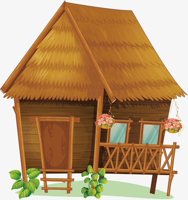 Seaside Chalet, Vector Png, Log Cabin, Straw House Png And Vector - Cabin, Transparent background PNG HD thumbnail