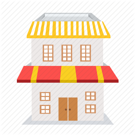 Building, Cafe, Direction, Home, House, Market, Shop Icon - Cafe Building, Transparent background PNG HD thumbnail
