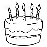 Birthday Cake - Cakes Black And White, Transparent background PNG HD thumbnail