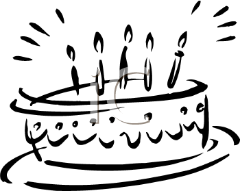 Black And White Birthday Cake - Cakes Black And White, Transparent background PNG HD thumbnail