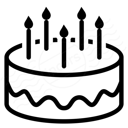 Fancy Cake Icon - Cakes Black And White, Transparent background PNG HD thumbnail