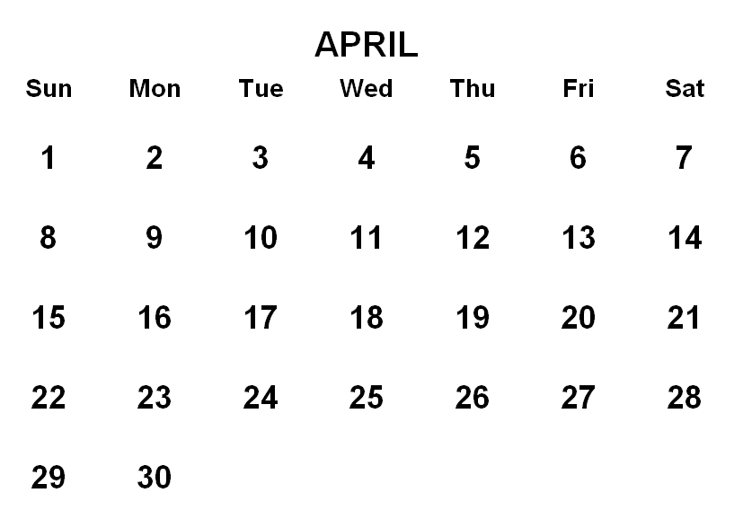 File:calendar 2018 05.png - Calendar April, Transparent background PNG HD thumbnail
