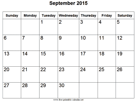 September 2015 Calendar September 2015 Calendar Printable September 2015 Calendar Template September Calendar 2015 - Calendar September 2015, Transparent background PNG HD thumbnail
