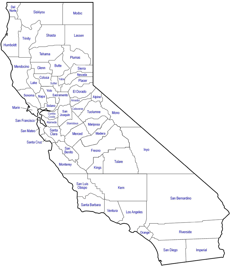 . Hdpng.com Ca Counties.png Hdpng.com  - California Map, Transparent background PNG HD thumbnail
