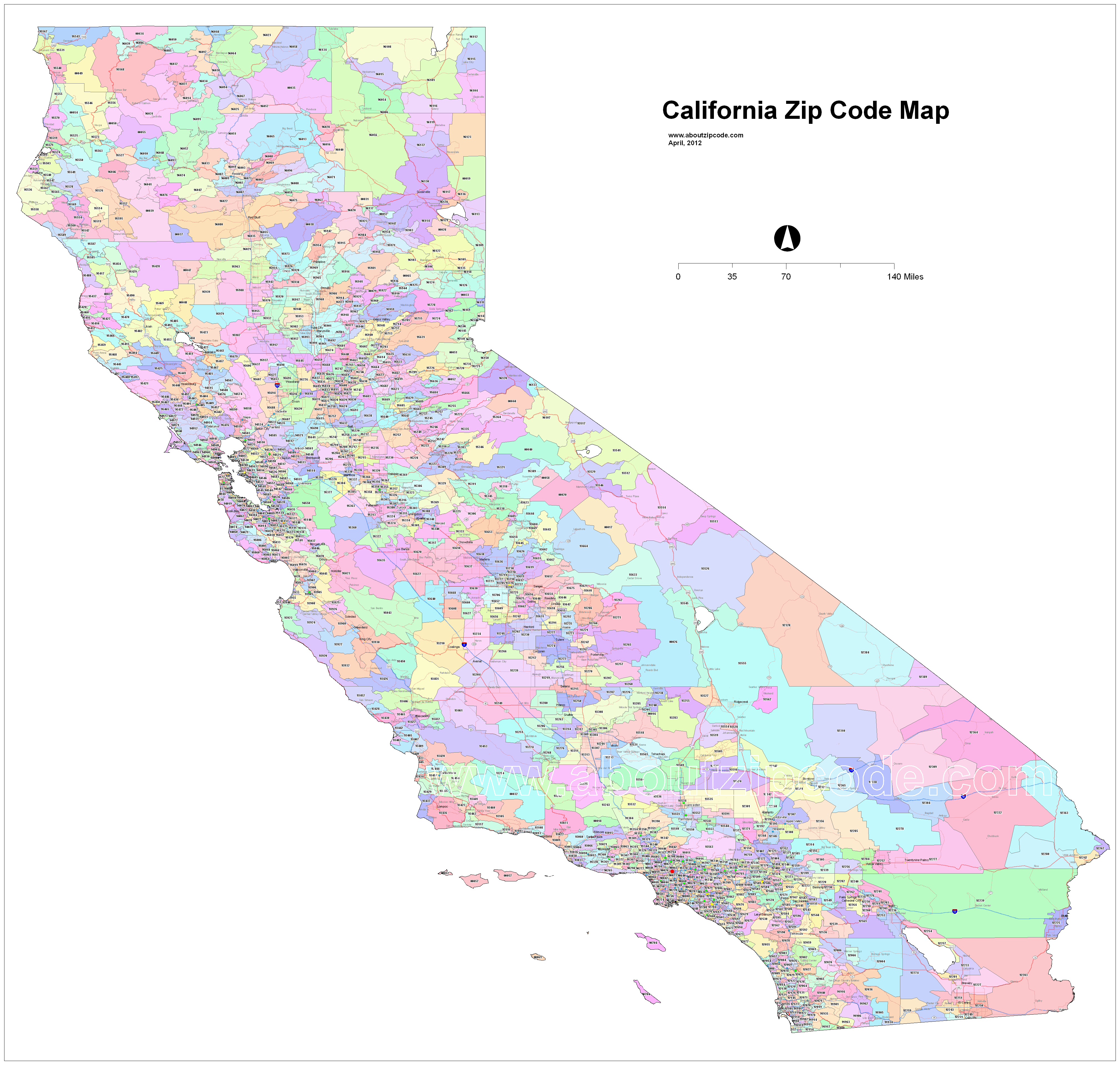 California Zip Code Maps - California Map, Transparent background PNG HD thumbnail