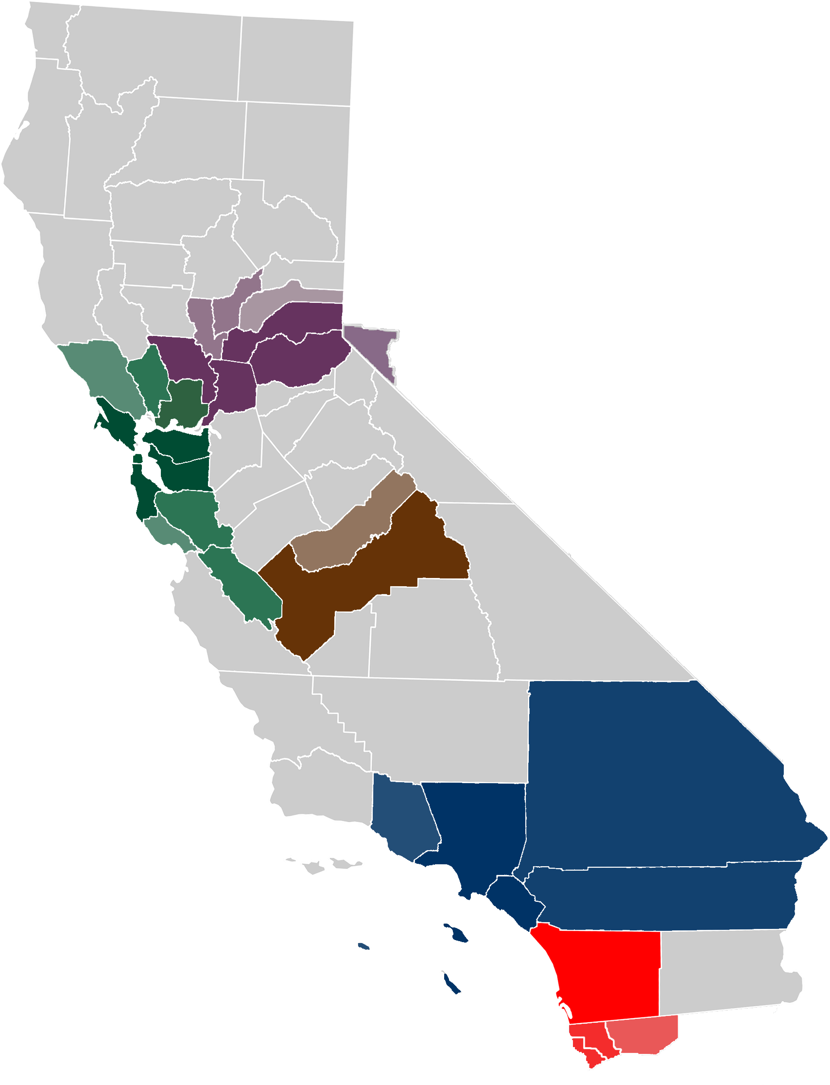 File:california Extended Metropolitan Areas Locator Map (Gray).png - California Map, Transparent background PNG HD thumbnail