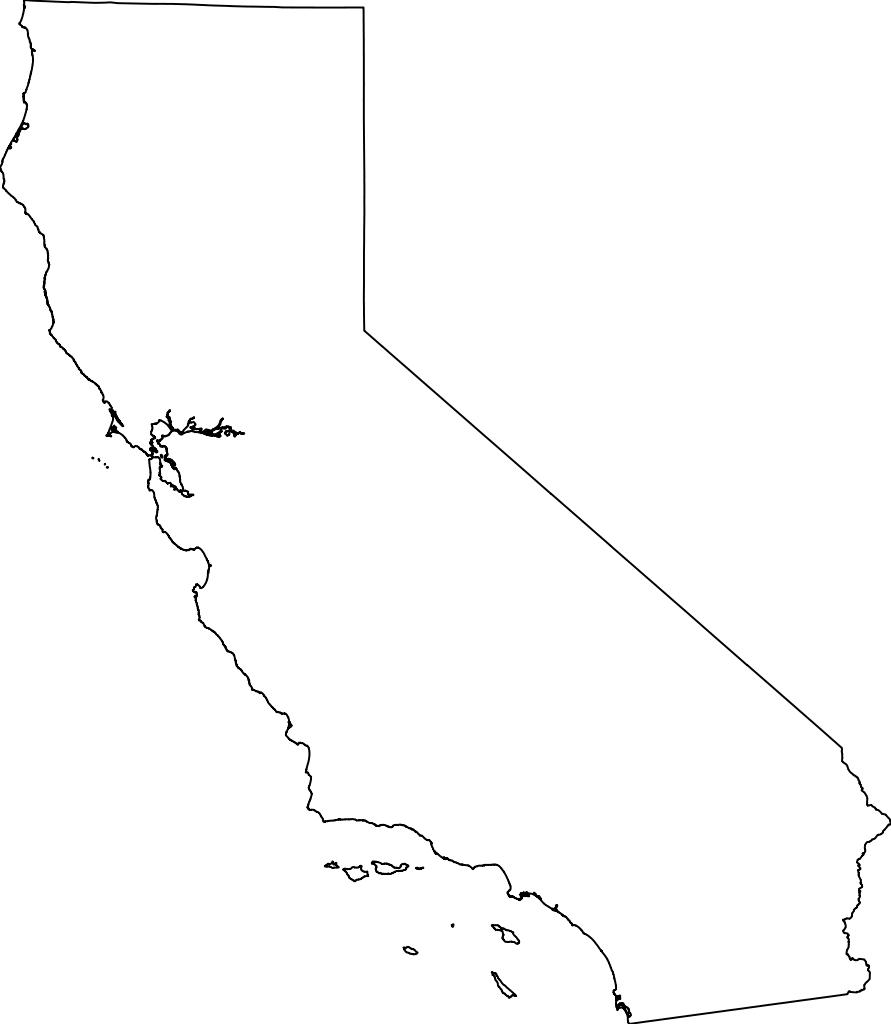 File:map Of California Outline.svg - California Map, Transparent background PNG HD thumbnail