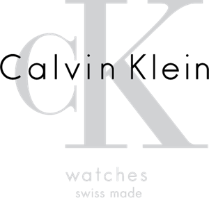 Calvin Klein logo, black-whit
