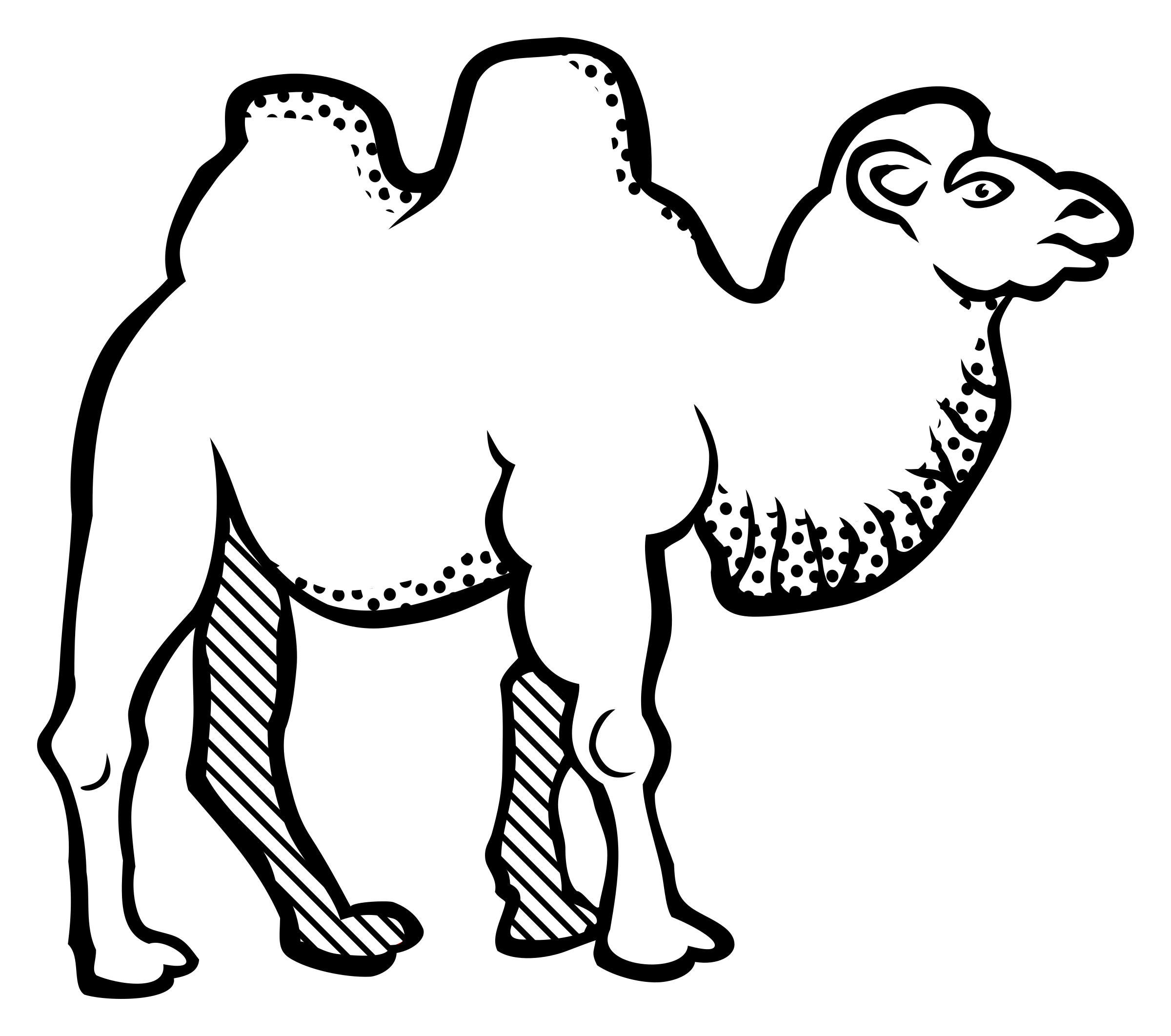 This Free Icons Png Design Of Camel   Lineart Hdpng.com  - Camel Black And White, Transparent background PNG HD thumbnail