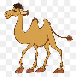 Hand-painted cartoon camel, C