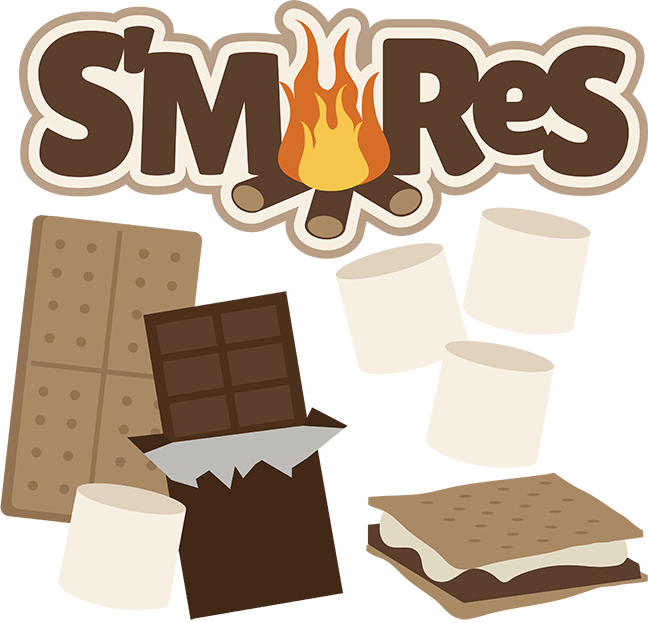 Su0026Black And White Clipart - Campfire Smores, Transparent background PNG HD thumbnail