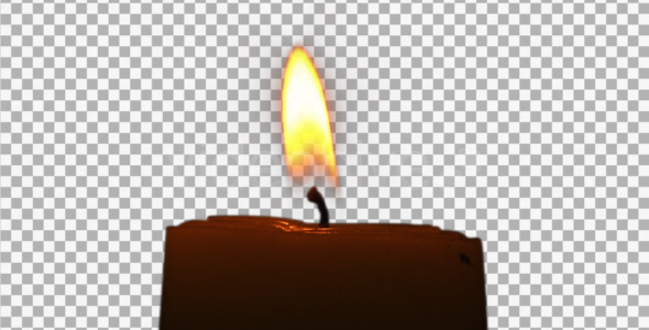 a Lit Candle Flame Playing at