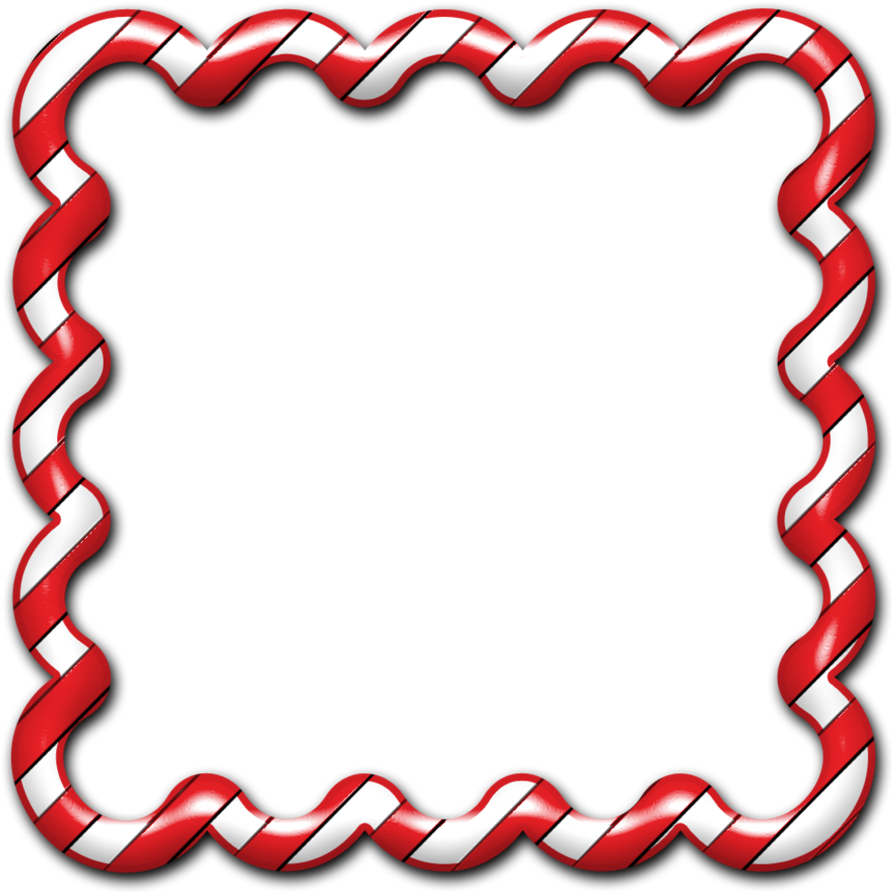 Candy Cane Christmas Borders And Frames Clipart - Candy Border, Transparent background PNG HD thumbnail