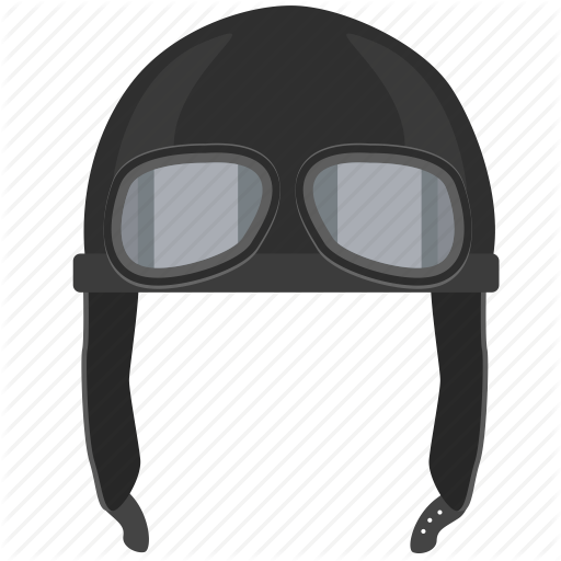 Hat, Helm, Old, Pilot, Retro, Vintage Icon - Cap And Goggles, Transparent background PNG HD thumbnail