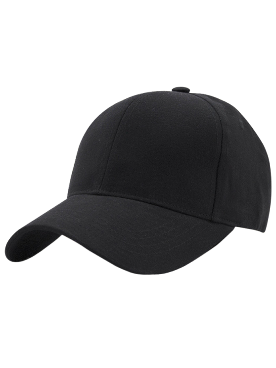 Outfits Hot Sale Adjustable Outdoor Pure Color Baseball Cap   Black - Caps Black And White, Transparent background PNG HD thumbnail