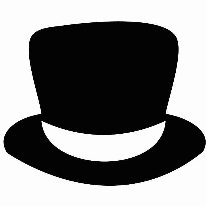 Topper Hat Black Cap Retro Vintage Top Acc - Caps Black And White, Transparent background PNG HD thumbnail
