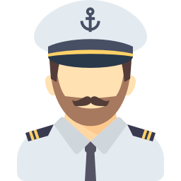 Businessman Icon - Captain Of A Ship, Transparent background PNG HD thumbnail
