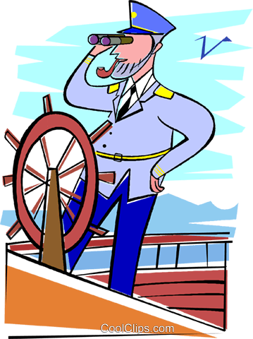 Captain, Ship, Navy, Sailing Royalty Free Vector Clip Art Illustration - Captain Of A Ship, Transparent background PNG HD thumbnail