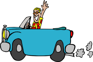 Man Driving Car Clip Art - Car Driving Away, Transparent background PNG HD thumbnail
