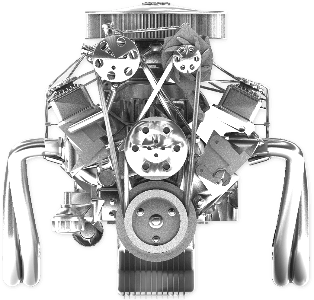1954 - Car Engine, Transparent background PNG HD thumbnail