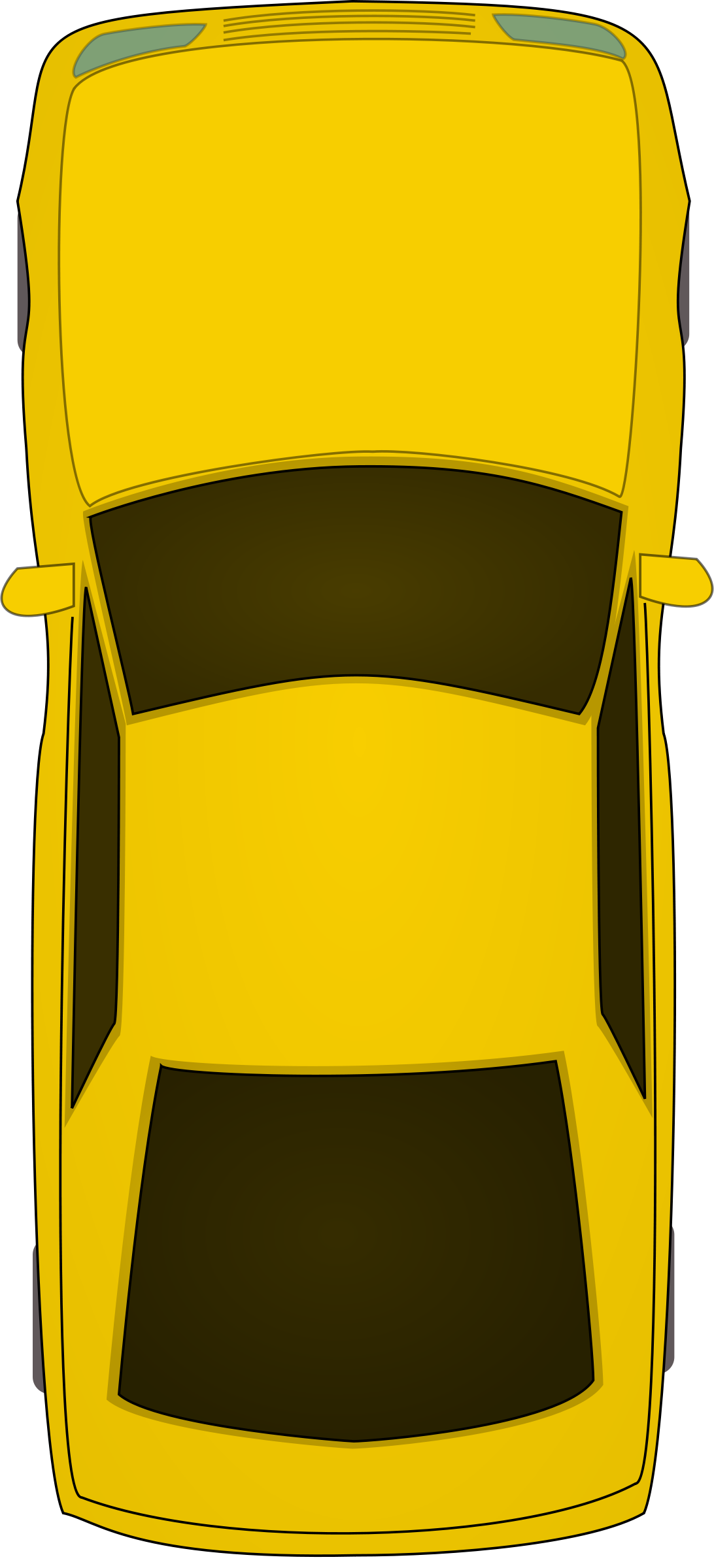 Hatchback Car Top View Png Clipart - Car Top View, Transparent background PNG HD thumbnail