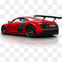 Red Toyota GT86 PNG image, fr