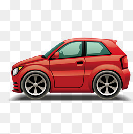 Vector Red Cartoon Car Super Sports Car, Sports Car, Red Sports Car, Vector - Car Red, Transparent background PNG HD thumbnail