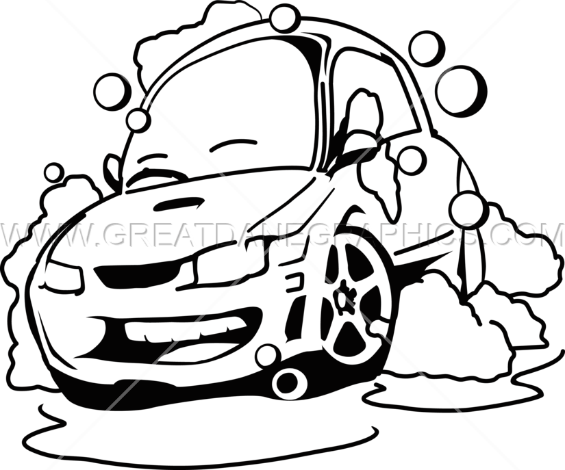 825X687 Car Wash Production Ready Artwork For T Shirt Printing - Car Wash Black And White, Transparent background PNG HD thumbnail