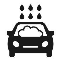 Noun Project - Car Wash Black And White, Transparent background PNG HD thumbnail
