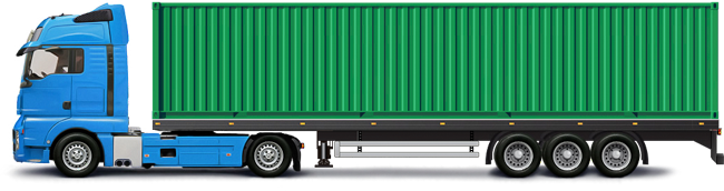 Silver container truck, Vecto