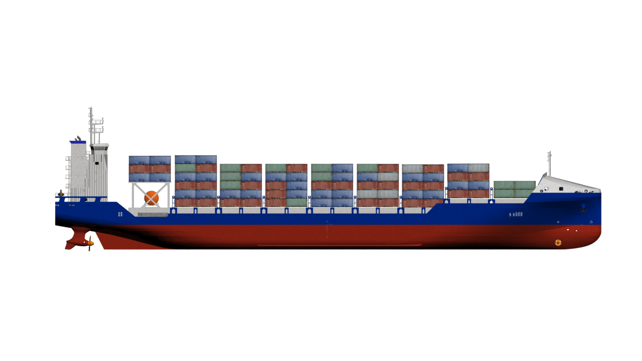 Container Ship 900 - Cargo Ship, Transparent background PNG HD thumbnail