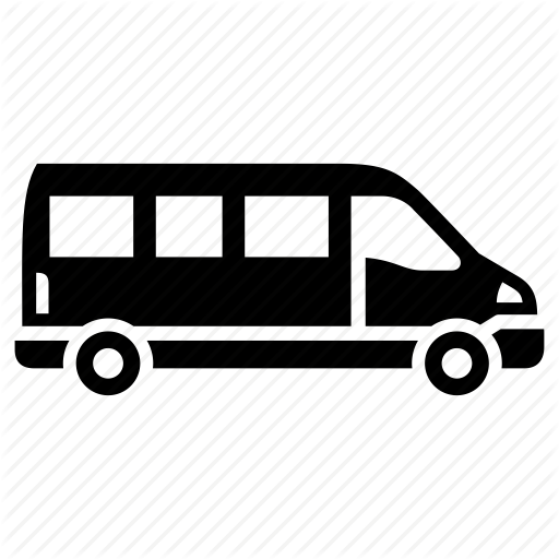 Cargo Truck, Cargo Van, Delivery, Mini Bus, Mini Van Icon - Cargo Van, Transparent background PNG HD thumbnail