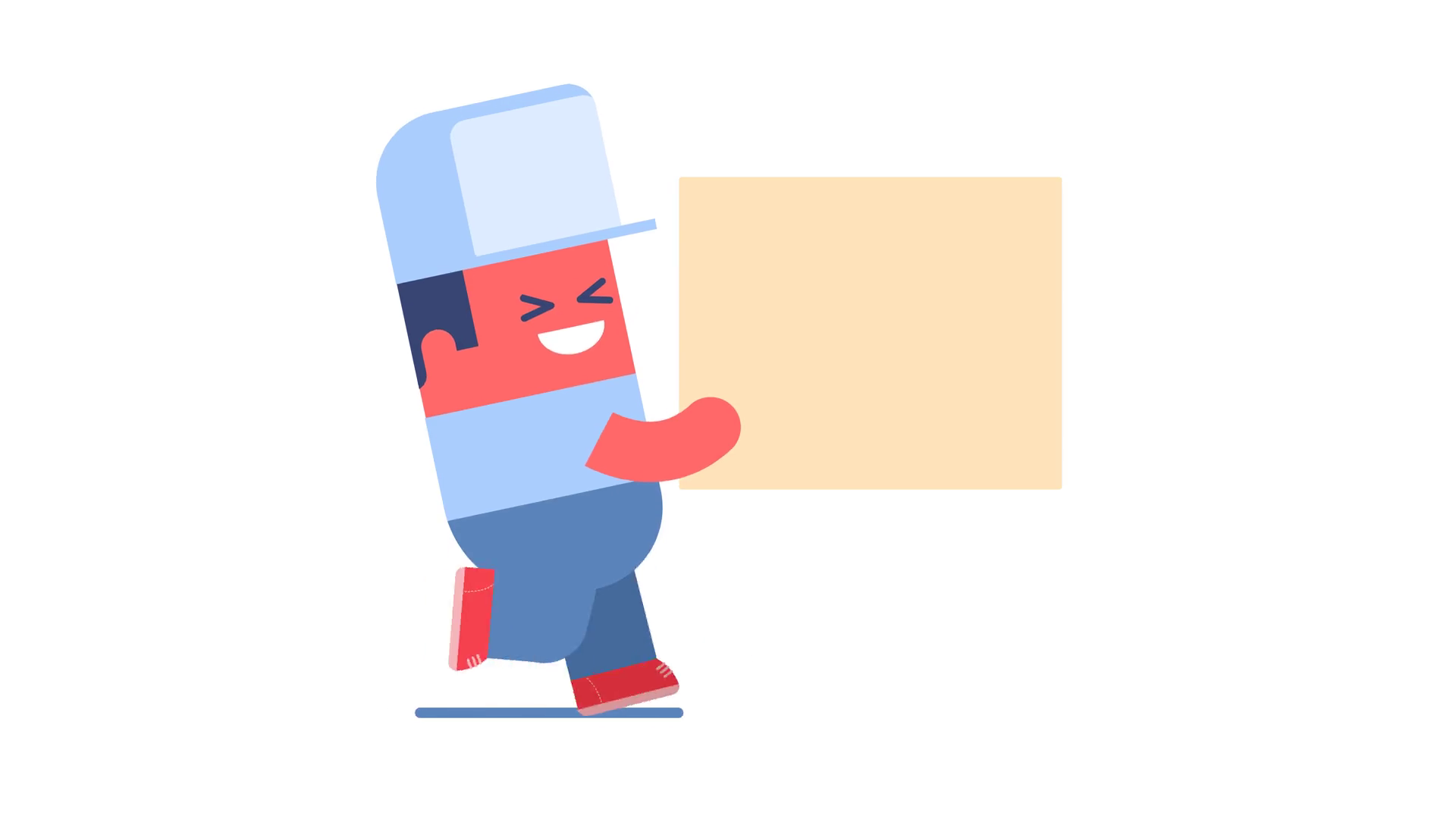Cartoon Courier Carrying Big Box. Looped Animation. Png Alpha. Motion Background   Videoblocks - Carrying Box, Transparent background PNG HD thumbnail