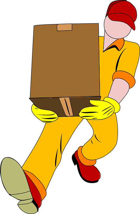 Man Carrying Box Moving Smaller Cardboard - Carrying Box, Transparent background PNG HD thumbnail