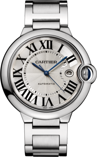 Ballon Bleu De Cartier Watch 42 Mm, Steel - Cartier, Transparent background PNG HD thumbnail
