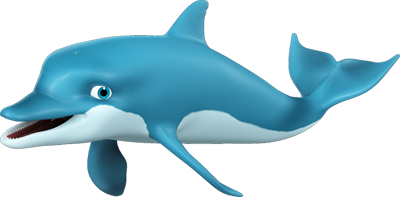Dolphin - Cartoon Dolphin, Transparent background PNG HD thumbnail