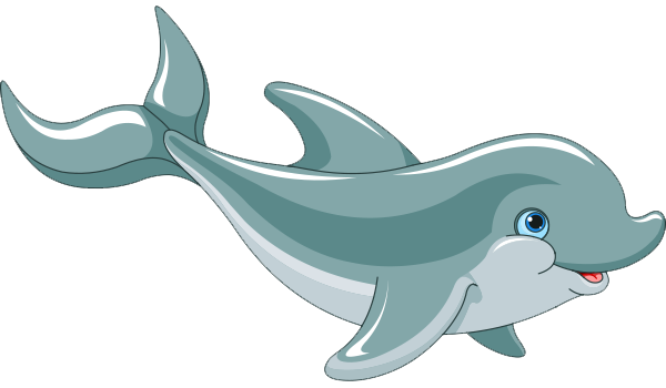 Cartoon dolphin, Lovely, Dolp