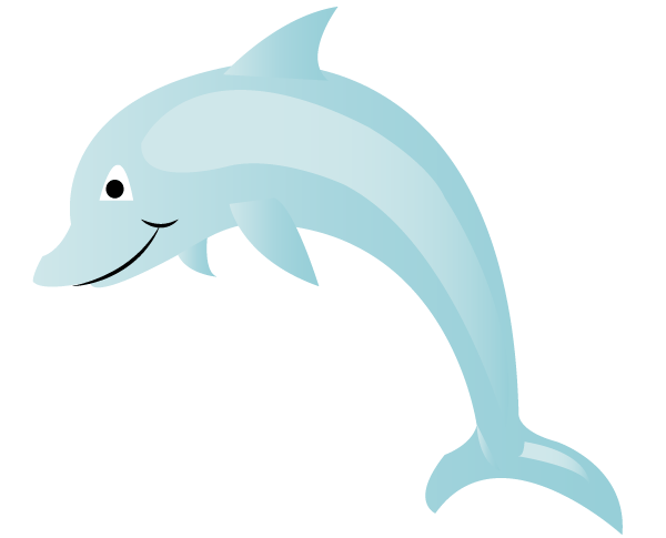 Free Dolphin Vector Art | 123Freevectors - Cartoon Dolphin, Transparent background PNG HD thumbnail