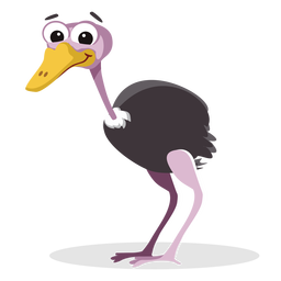 Ostrich Cartoon - Cartoon Emu, Transparent background PNG HD thumbnail