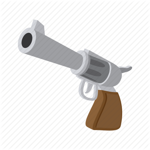 Cartoon, Gun, Handgun, Pistol, Revolver, War, Weapon Icon - Cartoon Gun, Transparent background PNG HD thumbnail
