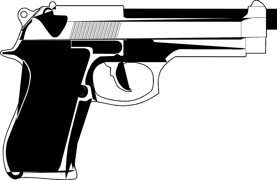 Handgun Pistol Weapon Revolver Gun American - Cartoon Gun, Transparent background PNG HD thumbnail